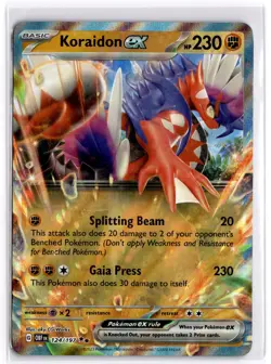 Pokemon TCG Koraidon ex 124/197 Sv03: Obsidian Flames Double Rare - Image 1
