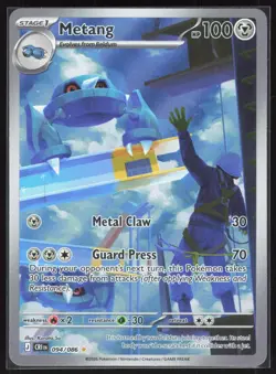Metang 094/086 2026 Holo Illustration Rare Chaos Rising Pokemon - Image 1