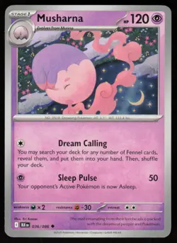 Musharna 036/086 Uncommon Black Bolt Pokemon Near Mint - Image 1
