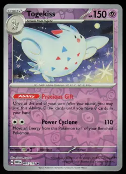 Togekiss 085/197 Rare Obsidian Flames Pokemon Reverse Holo Near Mint - Image 1