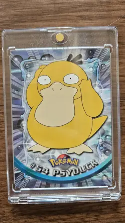 1999 Topps Pokemon TV Animation Series 1 Psyduck #54 Black Logo Non Holo - Image 1