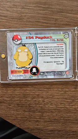 1999 Topps Pokemon TV Animation Series 1 Psyduck #54 Black Logo Non Holo - Image 4
