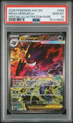 2026 POKEMON ASC EN-ASCENDED HEROES #284 MEGA GENGAR EX PSA 10 - Image 1