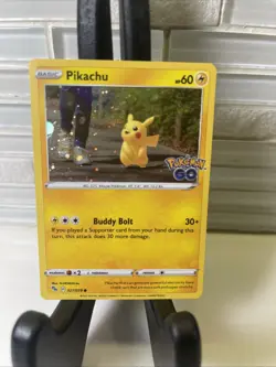 Pokemon TCG Pikachu 027/078 Pokemon GO Cosmos Holo English 2022 - Image 1