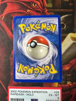 2002 POKEMON EXPEDITION #26 RAPIDASH-HOLO PSA 6 LP - Image 2