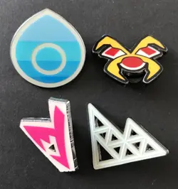 4 X Pokemon Pin Badge League Gym Motostoke Champions Path 2020 - Image 1