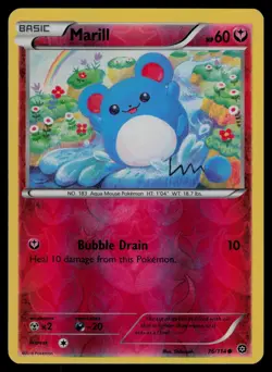 Marill 76/114 Common Steam Siege Pokemon Reverse Holo Lightly Played - Image 1