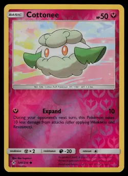 Cottonee 139/214 Common Unbroken Bonds Pokemon Reverse Holo Lightly Played - Image 1