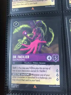 Lorcana - DR. FACILIER AGENT PROVOCATEUR 37/204 (NON-FOIL) RARE - FIRST CHAPTER - Image 1