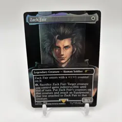 Zack Fair MTG Promo Foil Final Fantasy VII P-0001 Illustrated By Tetsuya Nomura - Image 1