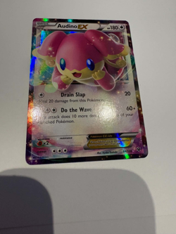 Pokemon TCG Audino EX Holo Ultra Rare Card 84/124 Fates Collide - Image 1
