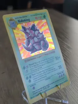 Vintage Pokemon Nidoking 011/102 Base Set Shadowless Holo Rare - Image 2