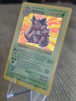 Vintage Pokemon Nidoking 011/102 Base Set Shadowless Holo Rare - Image 3