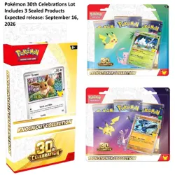 Pokemon Tcg: 30th Celebration Tech Sticker both versions + Knock Out Collection - Image 1