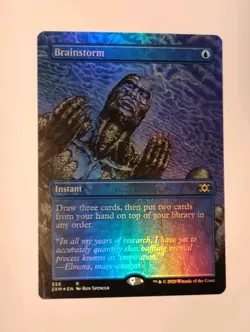 MTG double masters FOIL Borderless BRAINSTORM unplayed NM - Image 1