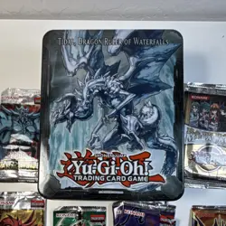(RARE) Yu-Gi-Oh Collectible Tin 2013 Tidal Dragon Ruler w empty packs - Image 5