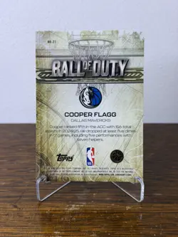 2025-26 Topps Chrome Cooper Flagg Ball Of Duty Purple Refractor /75 BD-21 - Image 2