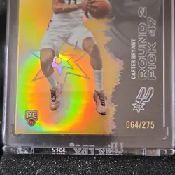 2025-26 Topps Carter Bryant Yellow RC #148 /275. Right out of the box! - Image 2