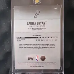 2025-26 Topps Carter Bryant Yellow RC #148 /275. Right out of the box! - Image 4