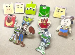 Disney Pins Lot Of 11 Toy Story Hidden Mickey Woody Buzz Lotso Alien Rex Hamm - Image 1