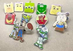 Disney Pins Lot Of 11 Toy Story Hidden Mickey Woody Buzz Lotso Alien Rex Hamm - Image 2