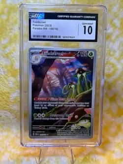 Toedscruel 185/182 Pokemon Sv04 Paradox Rift Illustration Rare CGC 10 Gem Mint - Image 1