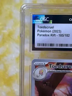 Toedscruel 185/182 Pokemon Sv04 Paradox Rift Illustration Rare CGC 10 Gem Mint - Image 3