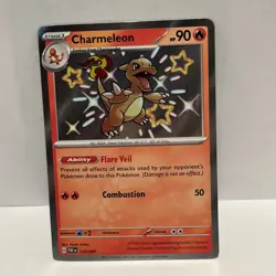 Pokemon TCG Charmeleon 110/091 Paldean Fates Shiny Holo Rare NM Condition - Image 1