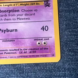 Pokemon TCG Mewtwo 14 Promo - Image 3