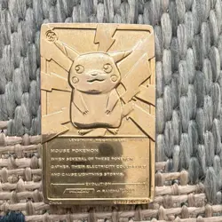 Nintendo Pokemon Pikachu Metal Card #25 Limited Edition 1999 English - Image 2