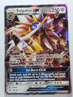 SOLGALEO GX 89/149 HOLO ULTRA RARE SM BASE SET NM/M POKEMON - Image 1