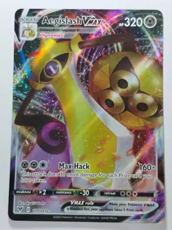 AEGISLASH VMAX 127/185 HOLO VMAX RARE VIVID VOLTAGE NM/M POKEMON - Image 1
