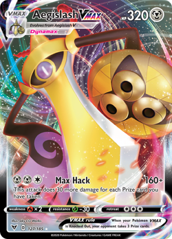 AEGISLASH VMAX 127/185 HOLO VMAX RARE VIVID VOLTAGE NM/M POKEMON - Image 3