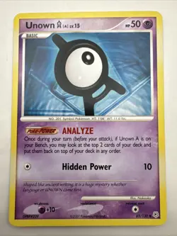 Pokemon TCG Unown 65/130 Diamond and Pearl Regular Uncommon Non Holo Light Play - Image 1