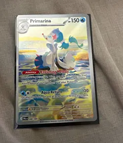 Pokemon Primarina 088/084 Pitch Black Illustration Rare Holo English HP 150 - Image 1