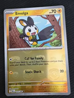 Emolga 029/086 [Master Ball] Reverse Holo - Black Bolt Pokemon - Image 3