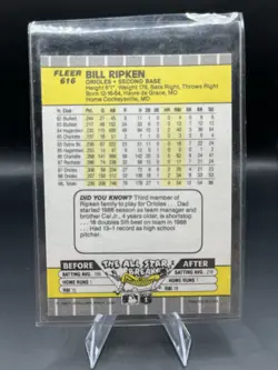 Bill Ripken 1989 Fleer #616 FF Error Card Black Scribble On Bat Knob 🔥 Orioles - Image 2