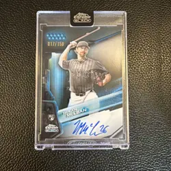 🔥🔥2026 Topps Chrome Black NOLAN MCLEAN RC 17/150 BLUE REFRACTOR ROOKIE AUTO. - Image 3