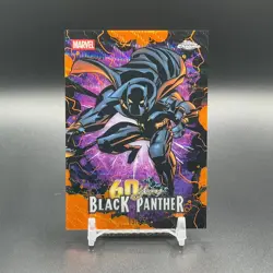 BLACK PANTHER 2026 Topps Chrome Marvel Comics 60 Years ORANGE WAVE #13/25 - Image 1
