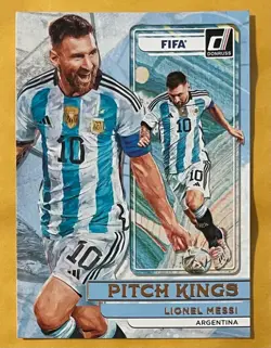 2022-23 Panini Donruss FIFA Lionel Messi Pitch Kings #1 Argentina⚽ “GOAT”🔥 - Image 1