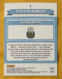 2022-23 Panini Donruss FIFA Lionel Messi Pitch Kings #1 Argentina⚽ “GOAT”🔥 - Image 5