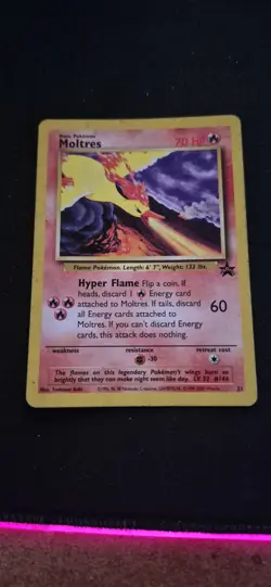 Moltres 21 Black Star Promo Pokemon Card - Image 1