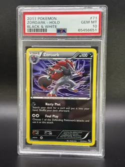 Pokemon Card - PSA 10 Zoroark 71/114 - 2011 Black & White Holo - GEM MT - Image 1