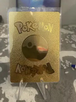Dragonite EX Gold Shiny Card- Gold Foil Pokemon Card Fan Art Display - Image 2