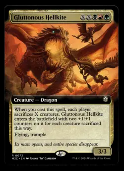 Gluttonous Hellkite (Extended Art) #73 MTG Modern Horizons 3 NM X1 - Image 1