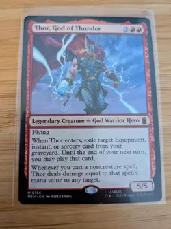 MTG Thor, God of Thunder 0156 Marvel Super Heroes M/NM Free UK P&P - Image 1