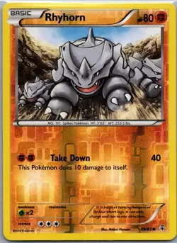 Rhyhorn 49/83 Common - Pokemon TCG Generations - Reverse Holo (NM) - Image 1
