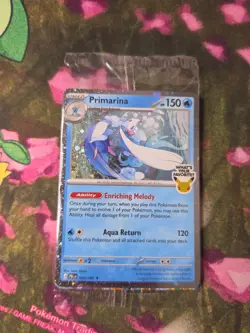 Pokemon TCG Primarina 020/084 Pitch Black Sealed Promo Barnes & Noble Rare Holo - Image 1