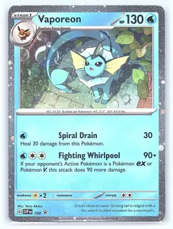 VAPOREON (COSMOS HOLO) 168 PROMO SCARLET & VIOLET PROMO POKEMON NM - Image 1