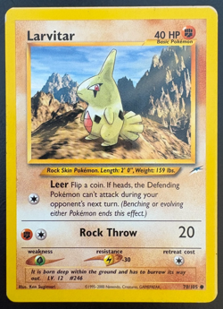 Pokemon TCG Larvitar Neo Destiny 70/105 Regular LP - Image 1